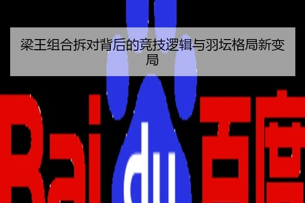 梁王组合拆对背后的竞技逻辑与羽坛格局新变局